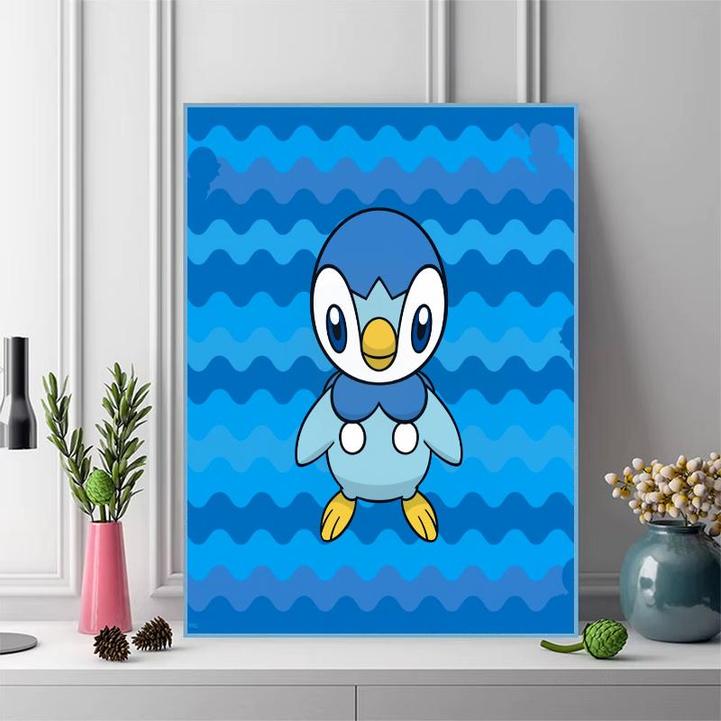 Piplup and Bulbasaur 100% Round Full Drill 5D DIY Diamond Painting Embroidery Cross Stitch Rhinestone Décor