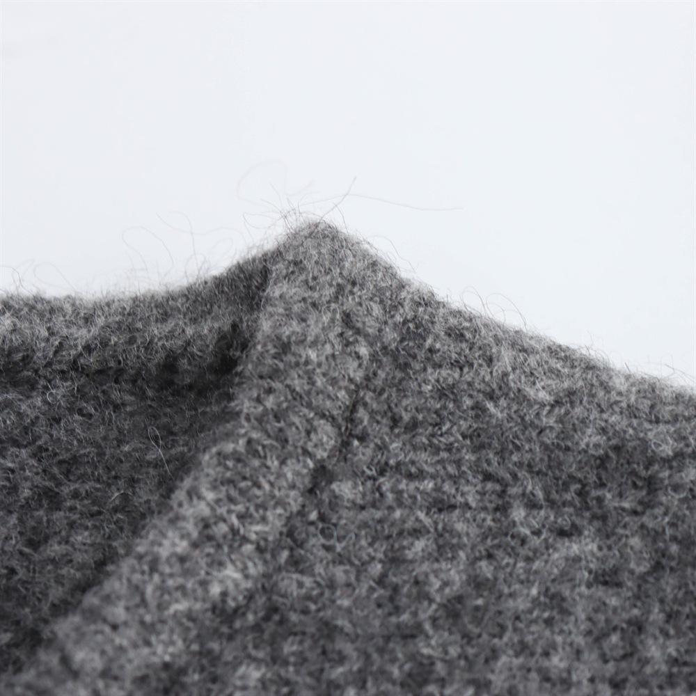 Женский короткий вязаный кардиган на весну 2025 года с круглым вырезом и длинными рукавами