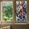 Beauty Relief Flower Home Glass Window Beautification and Decoration Static Electricity Window Stickers