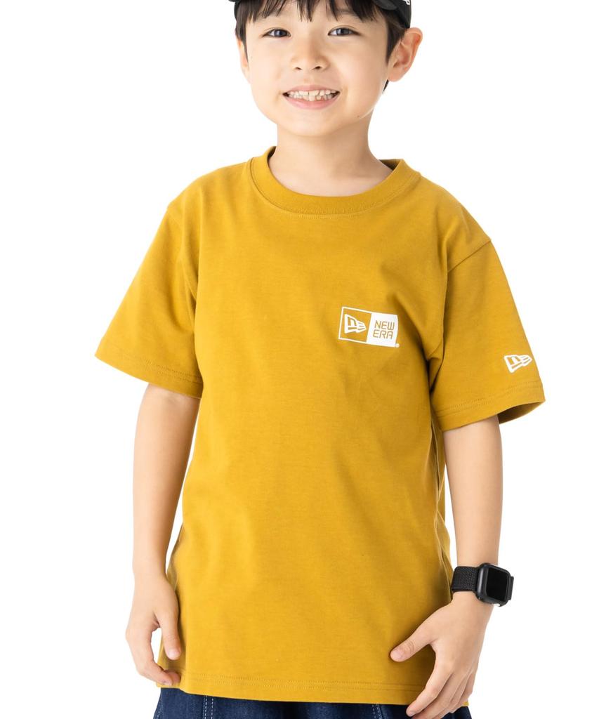 NEW ERA Youth Short Sleeve Cotton Tee Box Logo Brushed Bronze Beige 14683842