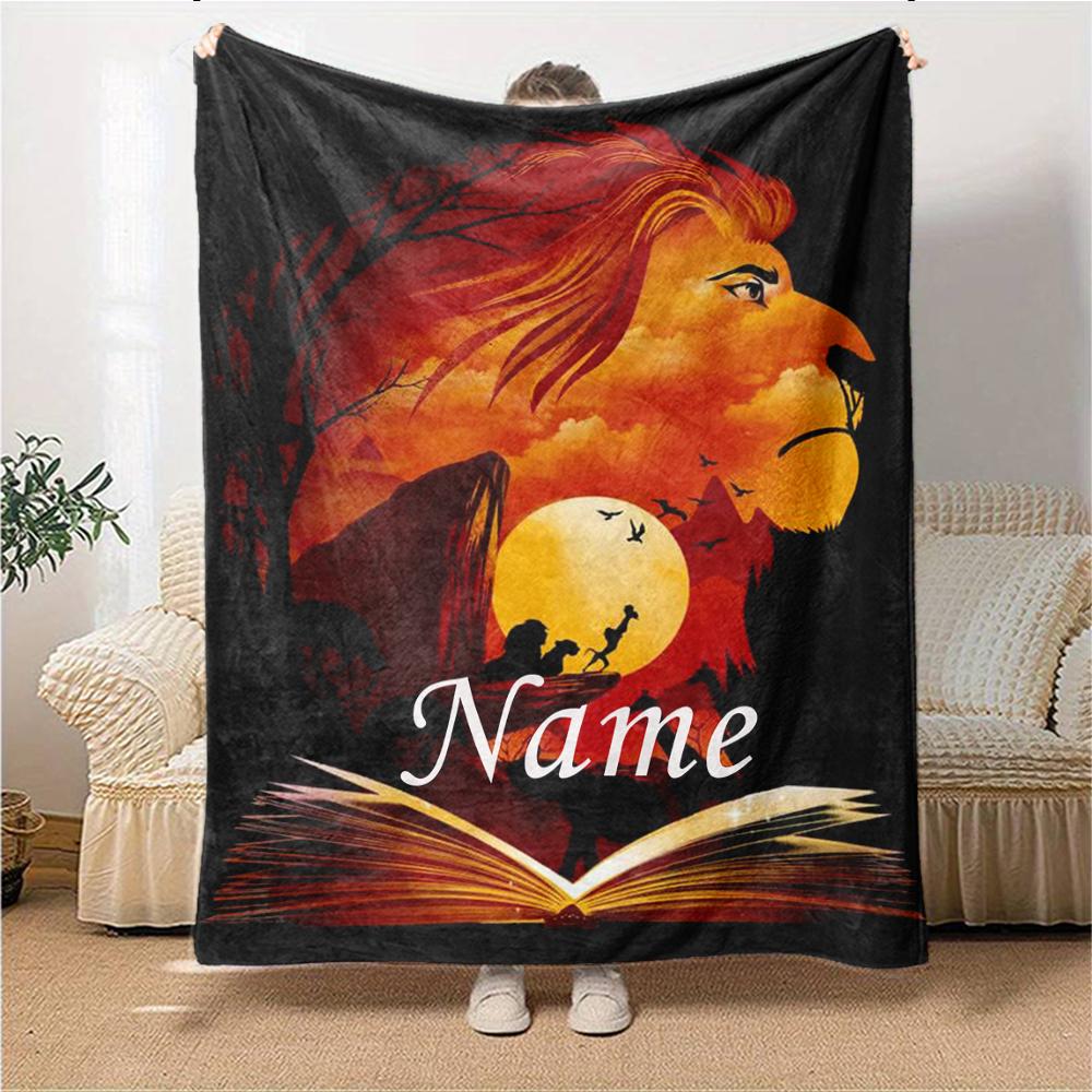 Custom Name Love Sky blanket for Couch & Bed, Plush Cozy Fuzzy Blanket Super Soft & Warm Blankets for Fall and Winter. 0908332