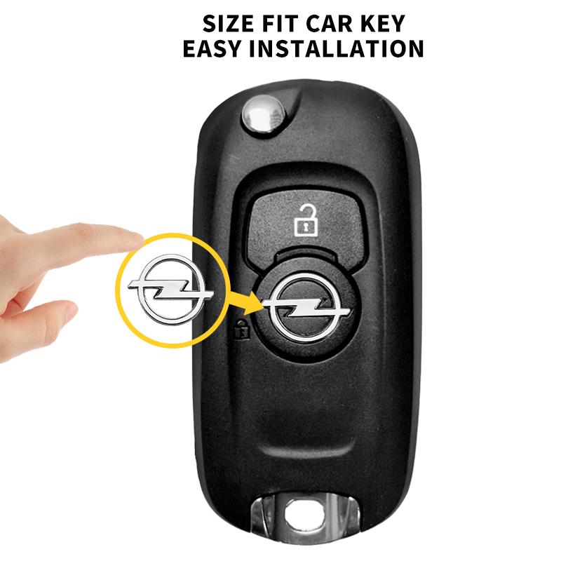 czxkqr1 16mm Car Remote Key ABS Logo Sticker Accessories For Opel Corsa Astra Insignia Vectra Zafira Meriva Mokka Grandland Vivaro