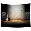 NYMB Music Tapestry Wall Hanging, Vintage Guitar on Wood Stage Wall Tapestry Art for Home Decorations Dorm Decor Living Room Bedroom Bedspread,