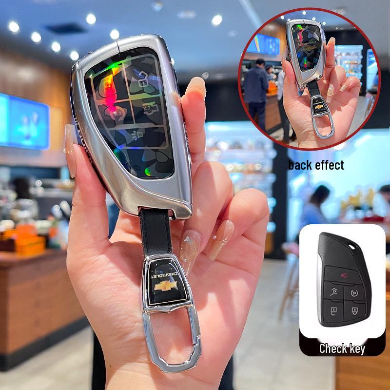 Премиальный чехол для ключа Chevrolet Equinox 2025 с металлической пряжкой - Аксессуары с полным покрытием