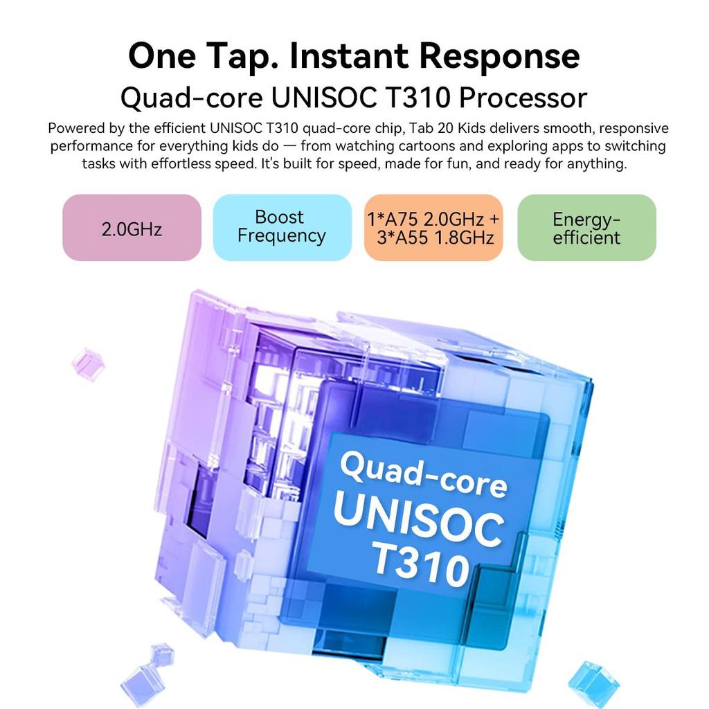 Blackview Детский планшет Tab 20 Android 15 10,1 дюйма 4 ГБ ОЗУ 64 ГБ ПЗУ Аккумулятор 6600 мАч Планшеты