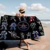 Мультяшное Микрофибровое Одеяло R-RobotechS Быстросохнущие Пляжные Полотенца Большого Размера с Принтом Супервпитывающее Полотенце-Одеяло для Бассейна
