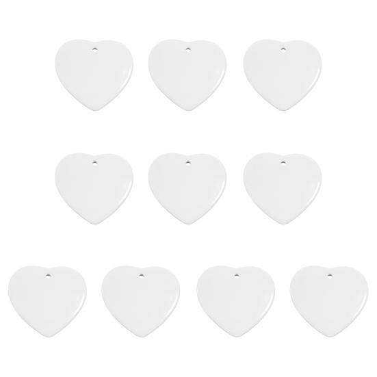 Сублимационное керамическое украшение Белое сублимационное заготовка-украшение Незаконченное рождественское подвесное