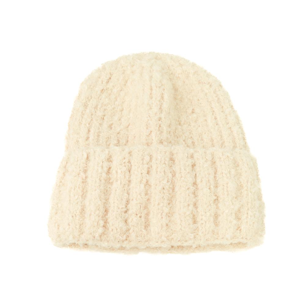 Korean Version of Women's Wool Hat Fashionable and Versatile Big Head Ear Protection Cold Cold Hat Solid Color Simple Hat