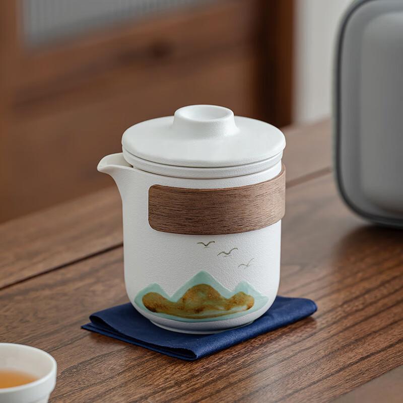 Coarse Pottery Travel Tea Set