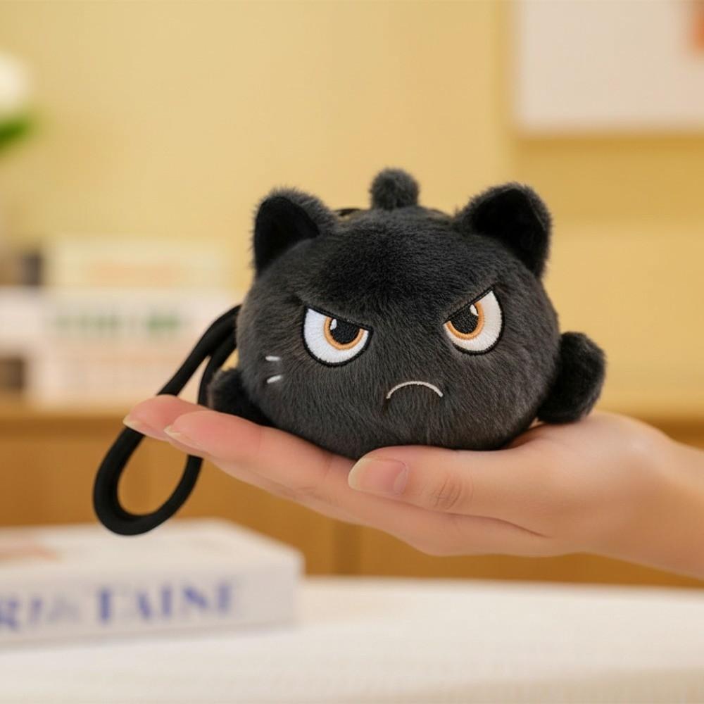 Slack Off Cat Stuffed Pendant Bag Charm Kitten Plush Keyring Creative Cat Plush Keychain Kids Toy