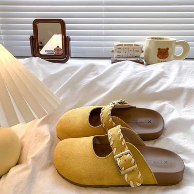 Модные туфли с закрытым носком Женские тапочки Шлепанцы Платформа 2025 Сандалии Мэри Джейн Женская обувь 2025 С закрытым носком Женские тапочки Платформа Не