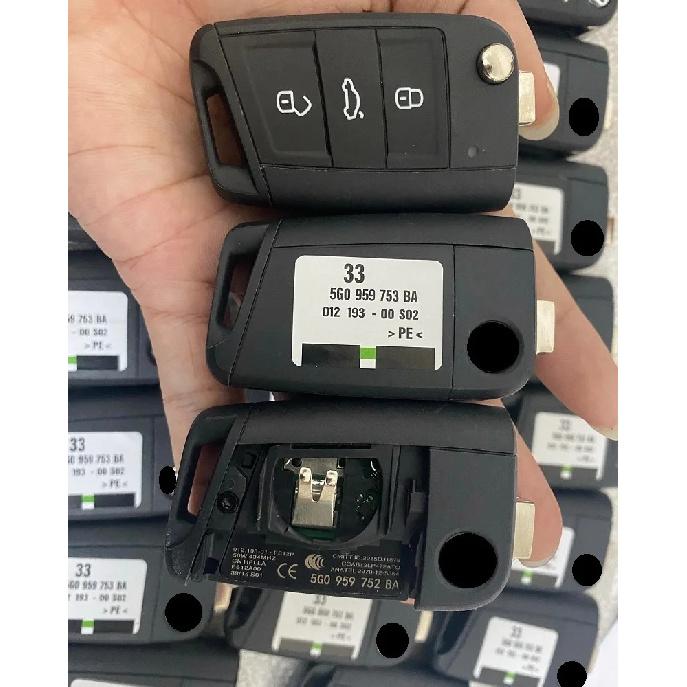 CN001068 Original MQB Remote FCC 5G0959752BB /5G0959752BA/5G6959752AG 434MHz ID48 MQB Chip Flip Car Key For Vw Tiguan Touran