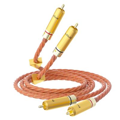 Аудиокабель RCA 24K, позолоченные разъемы, звук высокой точности, 1 м/1,5 м (1.5м)