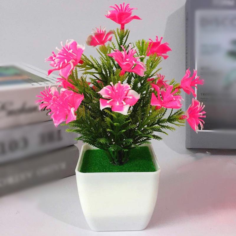 2019 New Artificial Bonsai Potted Wedding Craft Lifelike Office Plant Simulated Decoration Display Flower Home