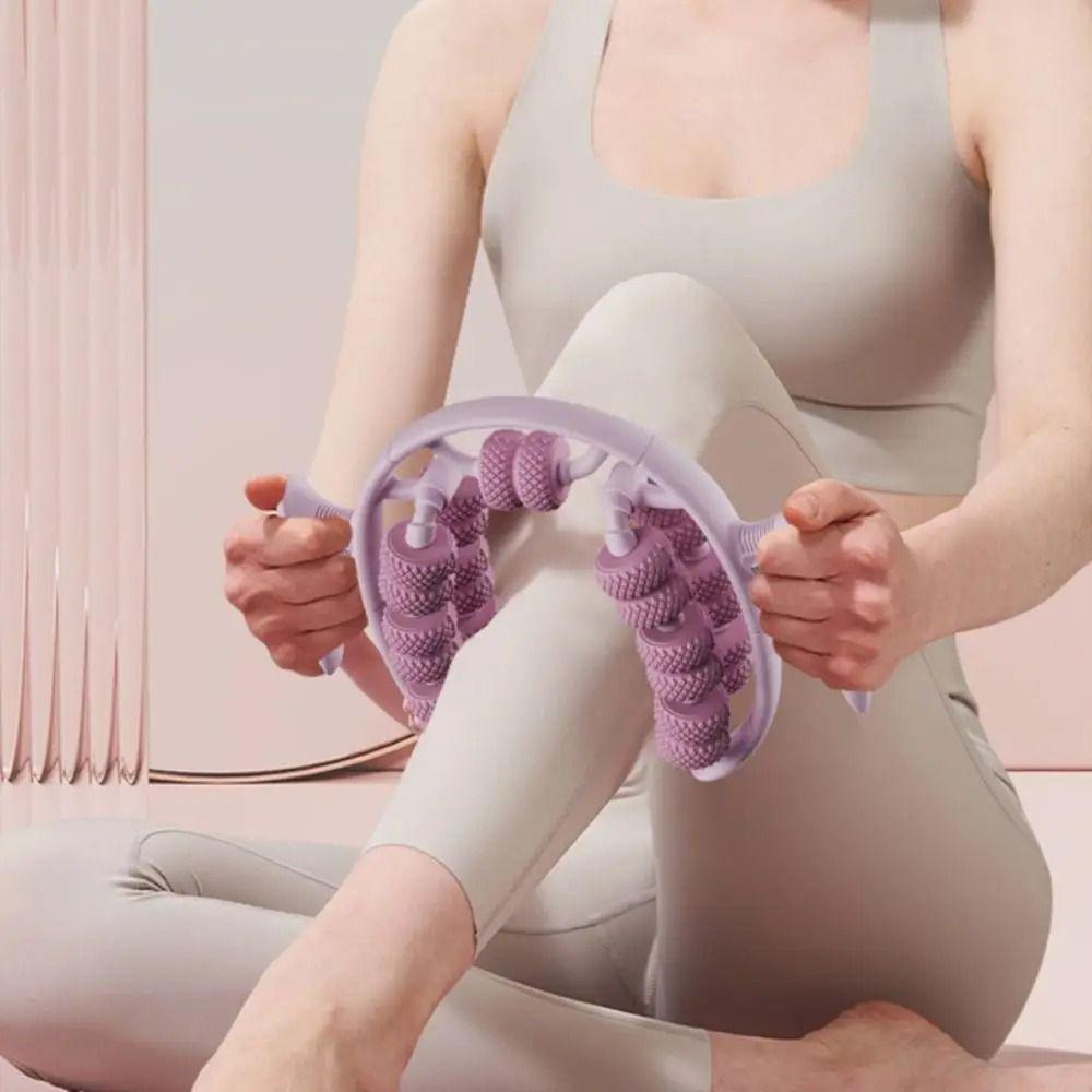 Вращающийся на 360 градусов кольцевой массажер для ног Ручной мышечный массажер Роликовый мышечно-миофасциальный