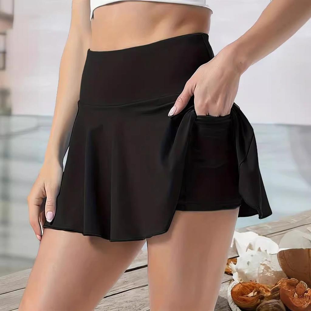 Outdoor Sports Casual Comfortable Versatile Half Skirt, Pleated Skirt Women's Models