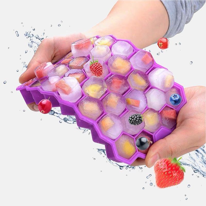Thick 37 Grid with Silicon Glue Honeycomb Ice Grid Ice Mold Refrigerator To Make Ice Cubes Molding Ice Box Easy To Remove
