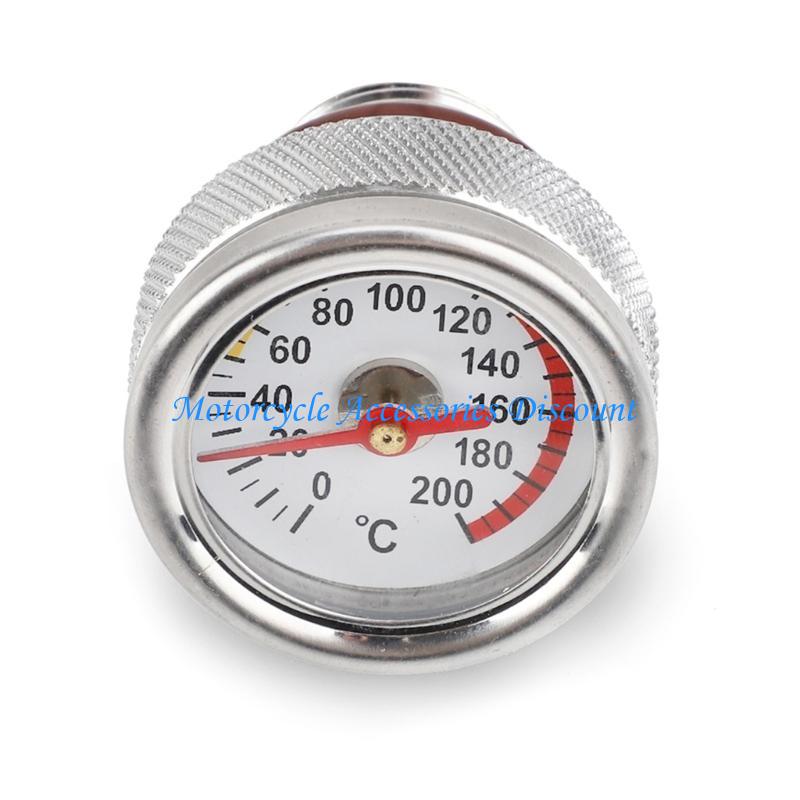 H7JD Motorbike Oil Temperature Gauge M20x1.5 Engine Valves Cover Oil Filler Caps