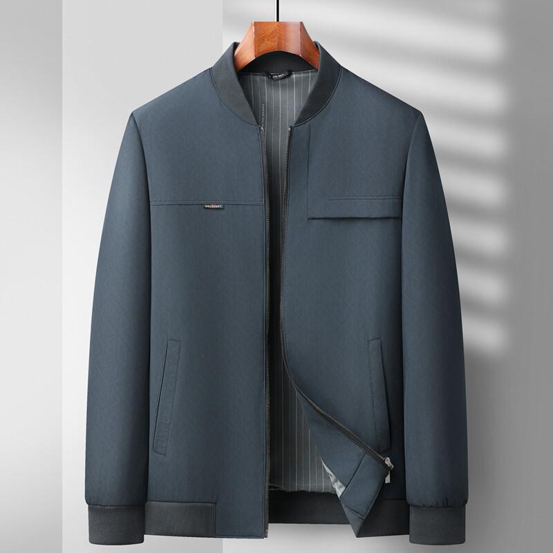 Весенняя Новая Мужская Куртка Деловая Повседневная Воротник-стойка Не требующая глажки Анти-сминаемость Модная Верхняя одежда Мужская Куртка