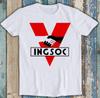 INGSOC 1984 Mens George Orwell Fictional Art Funny Gift Tee T Shirt T1353