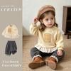 Soft Cotton Toddler Girl Winter Set Long Sleeve Top Fleece Lined Pants Ages 0-3 Years