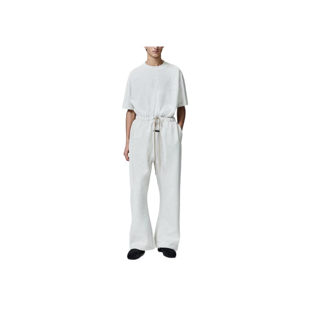 Fear of God Essentials Вышитая базовая футболка Слоновая кость Мужские Топы Кремовый 125HO254282F