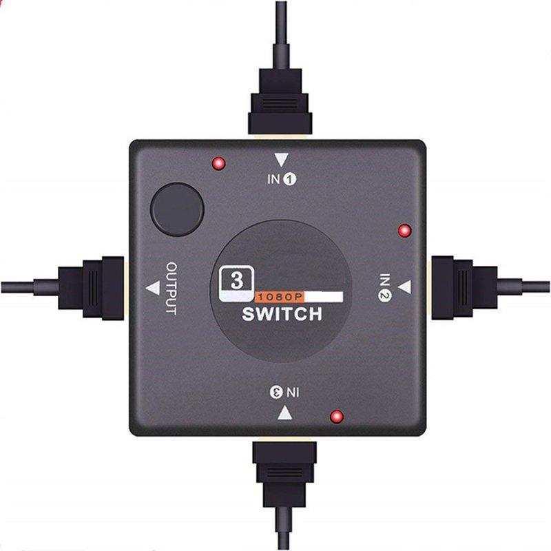 Мини HDMI-совместимый переключатель 3 в 1 для телевизора, коробка-переключатель, 3-сторонний селектор, 1080P, 3 входа 1 выход, HDMI-совместимый сплиттер, Прямая поставка, Горячий товар