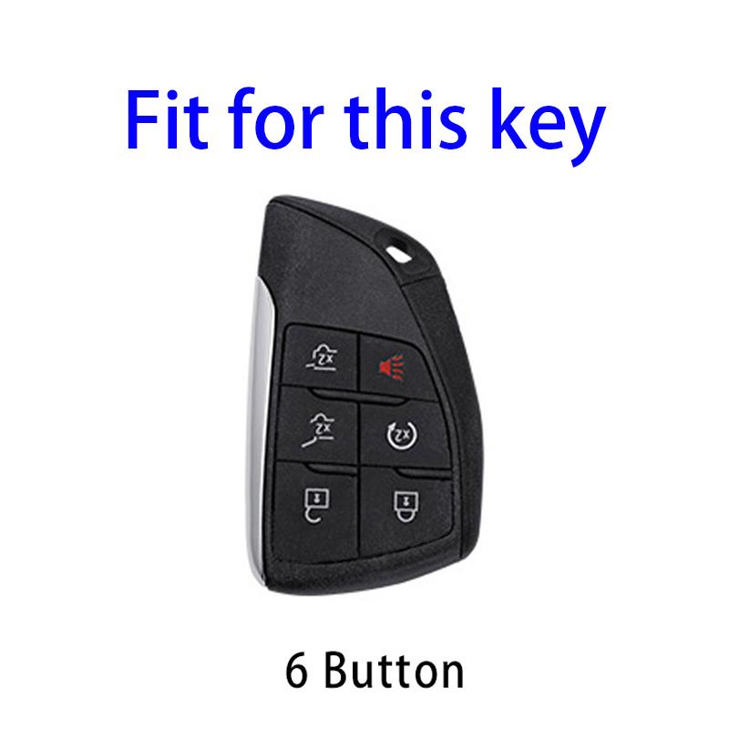 Чехол для ключей из ТПУ с 6 кнопками, держатель для GMC Yukon для Chevrolet Suburban Tahoe для Buick ENVISION S Plus Avenir Fob