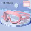 Очки для плавания, силиконовые очки для плавания, большая оправа с берушами для мужчин, женщин и детей, профессиональные очки, аксессуары для плавания