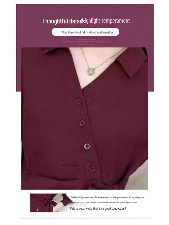 2025 Осень Женская Блузка с Длинным Рукавом, Необычным Поясом и Приталенным Силуэтом