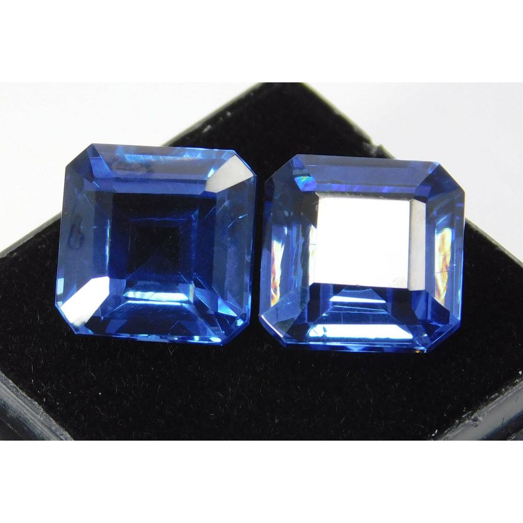 Natural Blue Sapphire Loose Gemstone 16 ct Flawless Ceylon Square Cut September Birthday Birthstone