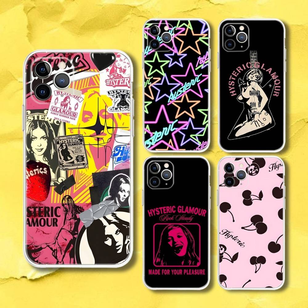 H-Hysteric-S Girl G-Glamour Phone Case For iPhone 17,16e,16,15,14,13,12,11 Mini Pro Max X,XR,XSMAX 8,7 Air Plus Transparent Soft