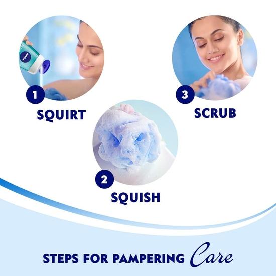 NIVEA Frangipani & Oil 250 мл Гель для душа с масляными жемчужинами Care Oil Pearls Освежающий аромат цветка франжипани Чистая, здоровая и увлажненная кожа