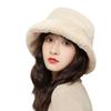Fisherman's Hat Women's Autumn Winter Plush Basin Hat Korean Version Casual Japanese Fashion Thick Fur Warm Hat Factory Wholesale