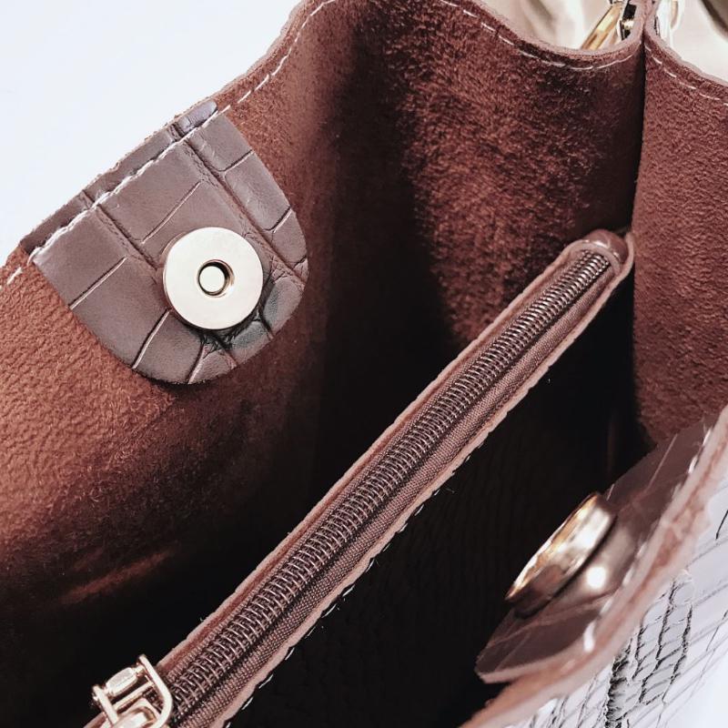 Women Crocodile Pattern Leather Bag Shoulder Messenger Handbag Bag CODE