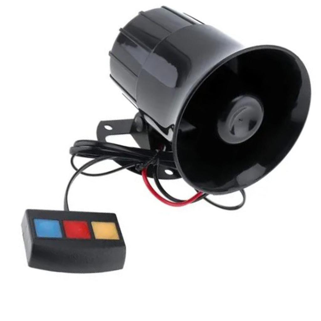 12V Car Alarm Horn Loud Sound Waterproof Dustproof 3 Tones Strong Voice for Motorcycle