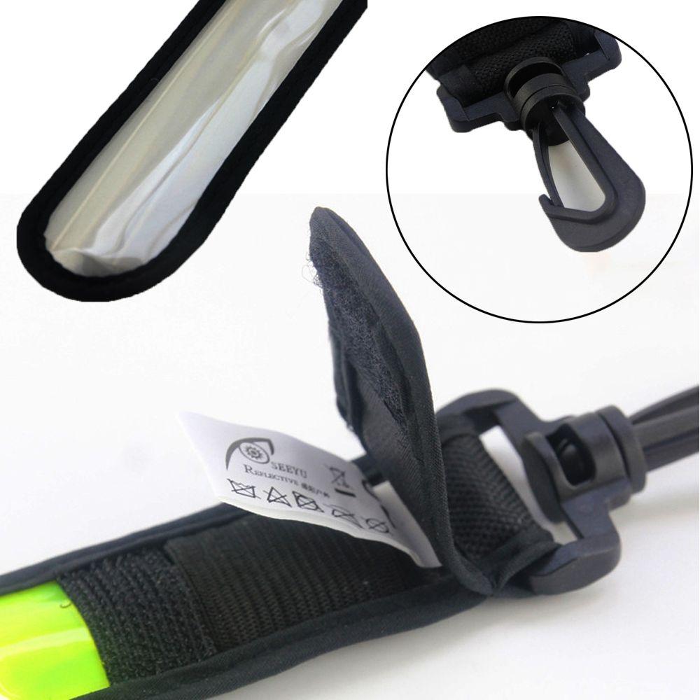 LED Glowing Luminous Reflective Backpack Hanging Light Night Running Safety Alert Kids Adult Hand Strap Wristband Outdoor Sports 4