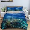 Sea Turtle Duvet Cover Set Pillow Cases Ocean Animal Turtle Bedding Set Queen Twin Kids Home Textiles Map Coral Quilt Cover King