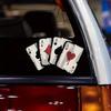 15x10cm Poker Spades A Pattern Motorcycle Decals Motocross Fuel Tank Racer Body Car Windows Decoration Playing Card Stickers