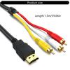 AV-кабель на 3 RCA для игровых консолей Золотое покрытие контактов Повышает долговечность Совместимость с ПК/ноутбуком Аксессуар