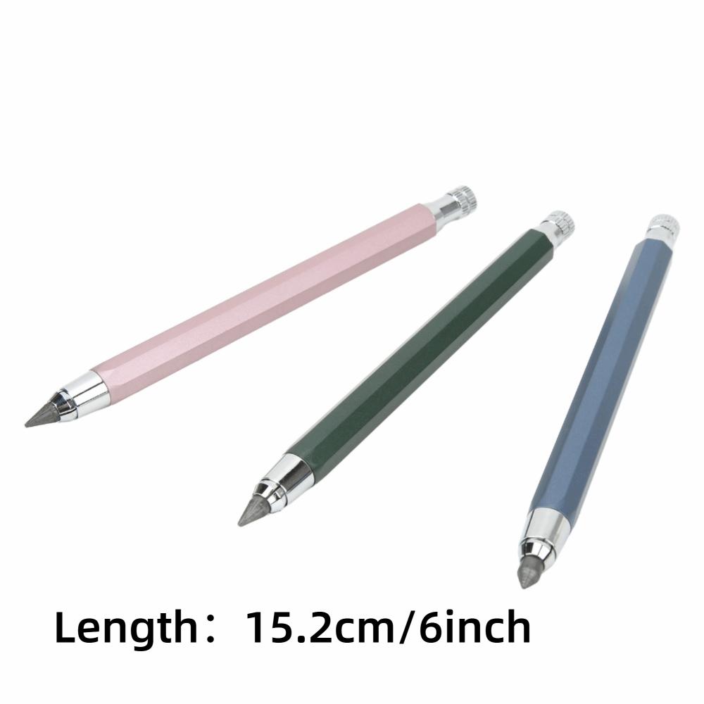 3pcs 5.6mm Lead Mechanical Carpenter Pencil Automatic Clutch Pencil Art Sketching