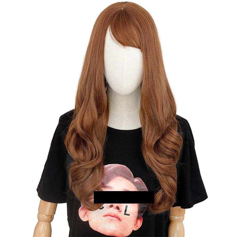 MERISIHAIR Длинные волнистые парики для чернокожих женщин, афроамериканские синтетические волосы, розово-коричневые парики с челкой, термостойкий парик