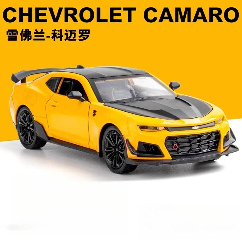 1:24 Chevrolet Camaro Металлическая литая модель игрушечного автомобиля Звук и свет Оттянуть назад Металлический автомобиль Коллекция Симуляция Подарки Игрушки Мальчик