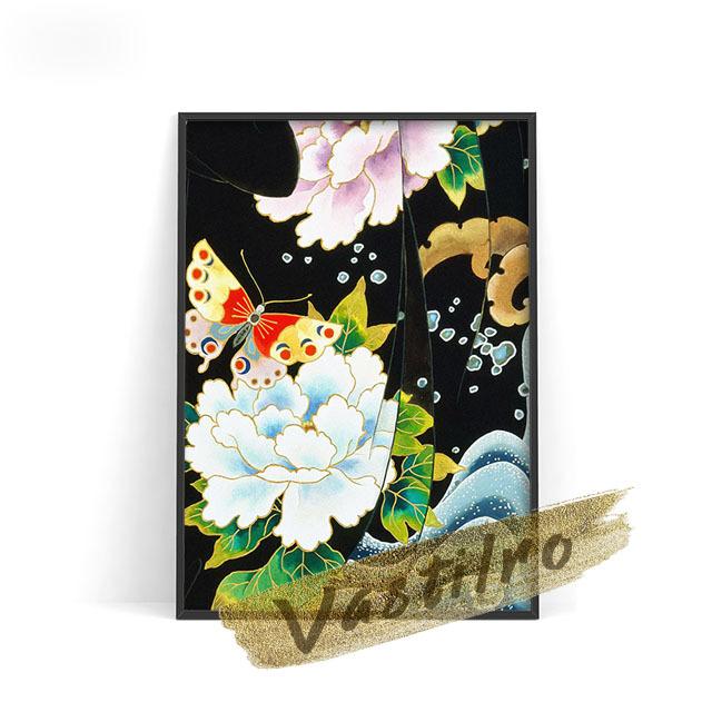 Морита Харухико, постер японского традиционного костюма и дизайн кимоно, любительская коллекция, стена красоты Укиеэ