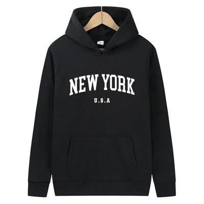 York USA City Hoodies Men Women New Fashion Letter Printed Graphic Sweatshirts Loose Casual Harajuku Hooded Pullover Sportwea
