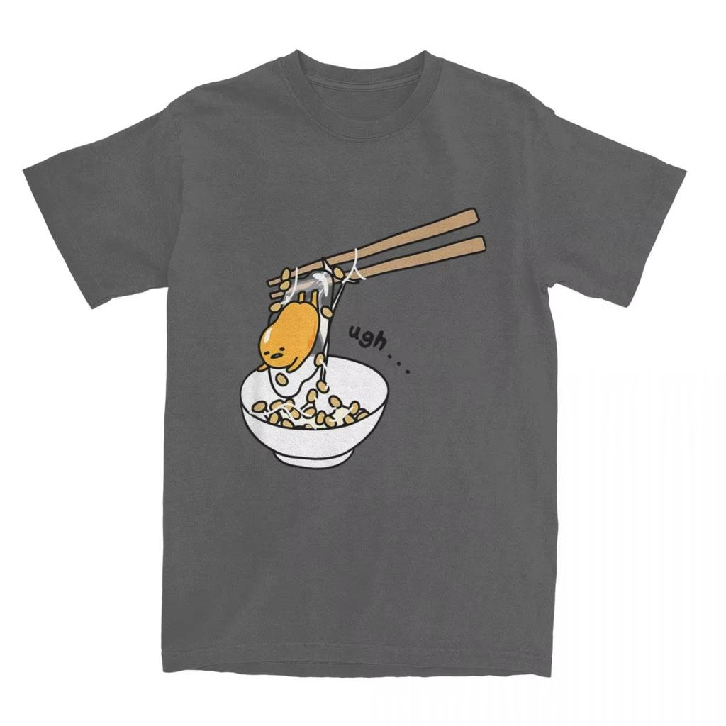 Gudetama Chopsticks T-Shirt Men Women Novelty Cotton Tees Round Neck Short Sleeve T Shirts Summer Tops
