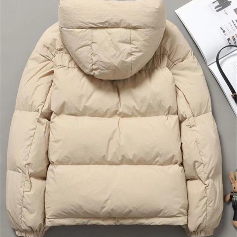 Модная утолщенная женская короткая хлопковая куртка в корейском стиле больших размеров с капюшоном