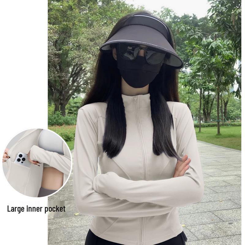 Женский серый летний кардиган-куртка из ледяного шелка с защитой от УФ-лучей 2025