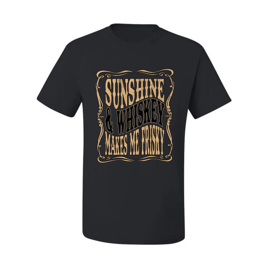 Sunshine & Whiskey Makes Me Frisky Men Graphic T- Shirt