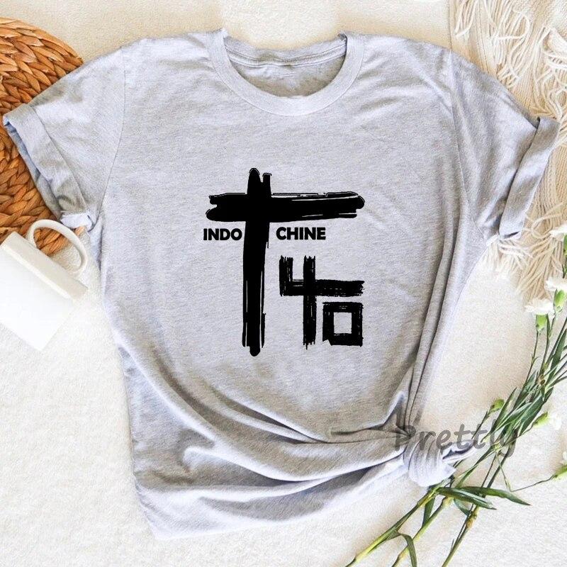 Уникальная футболка с центральным туром Индокитая, женская повседневная футболка с винтажным принтом, летние хлопковые женские футболки с короткими рукавами, уличная одежда унисекс